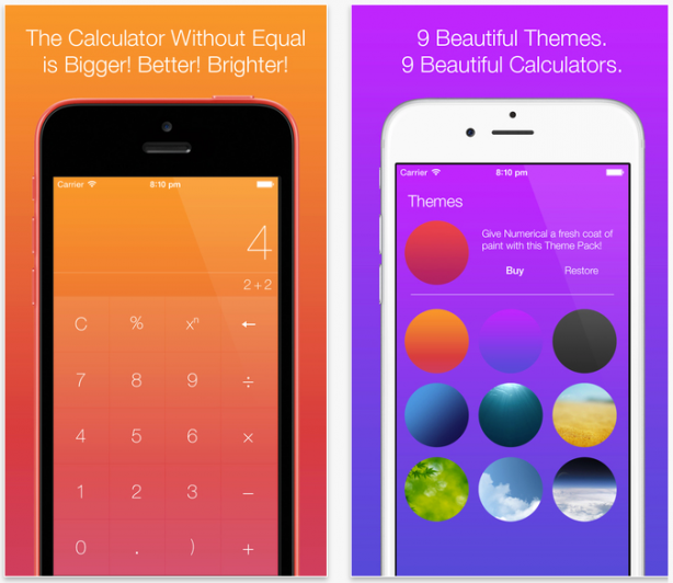 Numerical: Calculator Without Equal – splendido design, utili funzioni e supporto alle gesture
