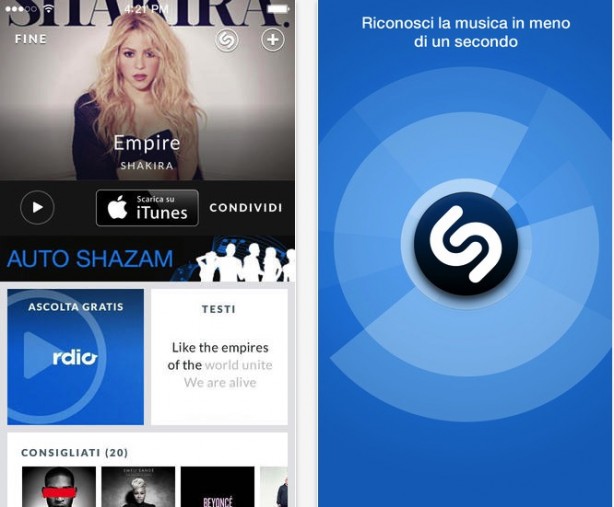 Shazam è ora ottimizzato per iPhone 6 e iPhone 6 Plus