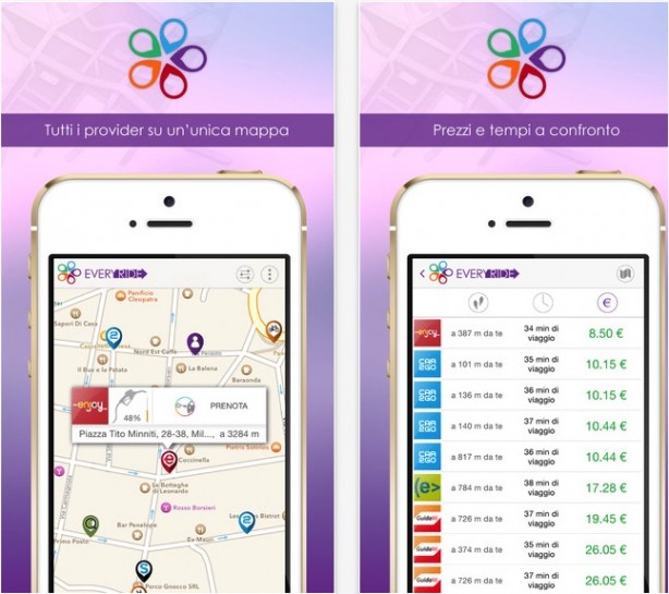 Tutte le offerte di Car e Bike Sharing in un’unica app con EveryRide