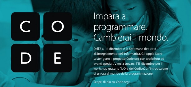 CODE, il workshop gratuito anche negli Apple Store italiani!