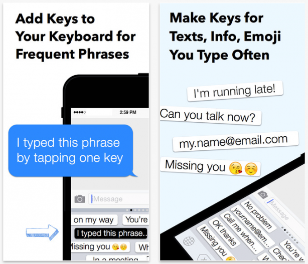 My Phrases Keyboard – for iOS 8: la tastiera che consente di scrivere alcune frasi con un semplice tap su un tasto