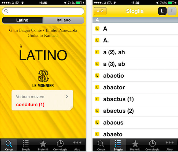 Il Latino, il dizionario completo a portata di iPhone