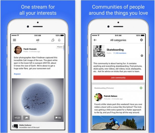 Google+ ottimizzato per iPhone 6 e iPhone 6 Plus