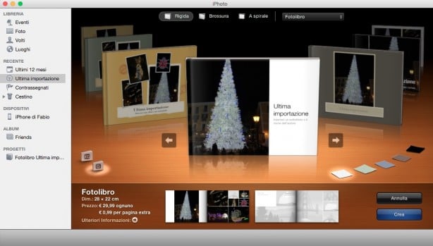 Come creare un “Fotolibro” delle tue feste con iPhoto