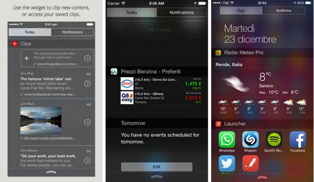 #TopiPhoneWidget (3) scelti da iPhoneItalia – Clips, Prezzi Benzina e Radar Meteo Pro