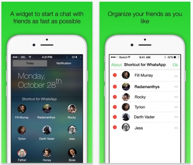 Una nuova app ti permette di accedere a WhatsApp da un widget nel Centro Notifiche!