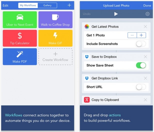 “Workflow” è una nuova potente app che porta le azioni automatizzate su iOS
