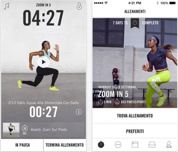 Nike aggiorna l’app Nike+ Training Club