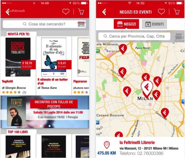 Feltrinelli Mobile, l’app per gli acquisti online
