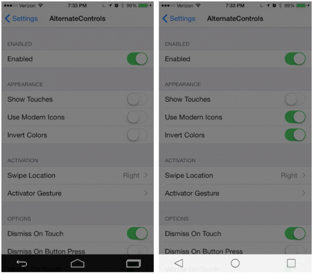 Come installare i controlli touch di Android su iPhone – Cydia