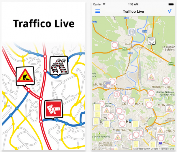 Traffico Live: consultiamo da iPhone e in tempo reale la situazione del traffico in Italia