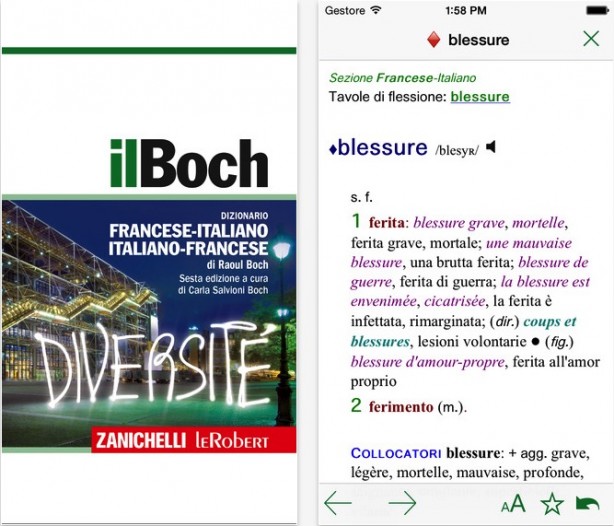 Zanichelli porta il dizionario Francese-Italiano “il Boch” su App Store