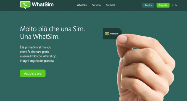 WhatSim, la prima SIM per WhatsApp è ora disponibile in Italia!