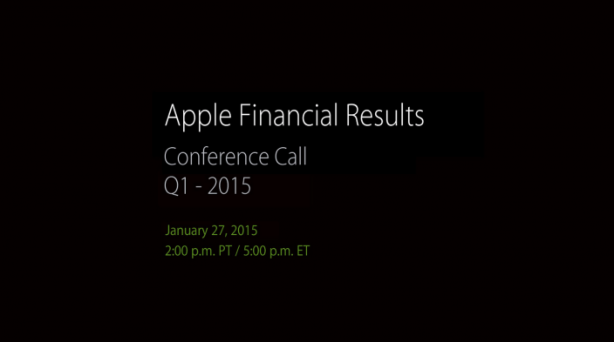 Apple presenterà i risultati del Q1 2015 il prossimo 27 gennaio