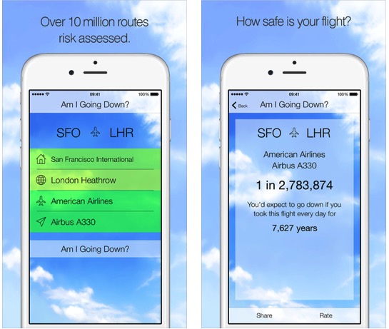“Am I Going Down”, l’app che ti dice quante probabilità ha il tuo aereo di cadere…