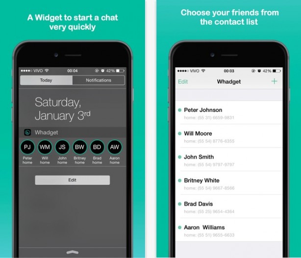 Whadget: il widget gratuito con le scorciatoie per Whatsapp, Telefonate, iMessage e FaceTime