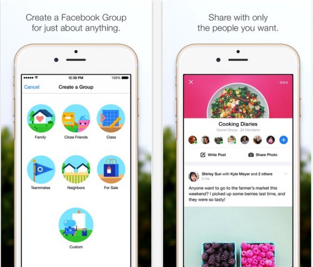 Facebook aggiorna l’applicazione Groups