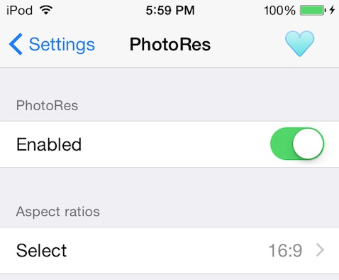 Come modificare la risoluzione e le proporzioni delle foto su iPhone con PhotoRes – Cydia