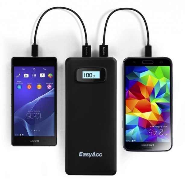 Batteria EasyAcc Dual USB da 20.000mAh in offerta su Amazon
