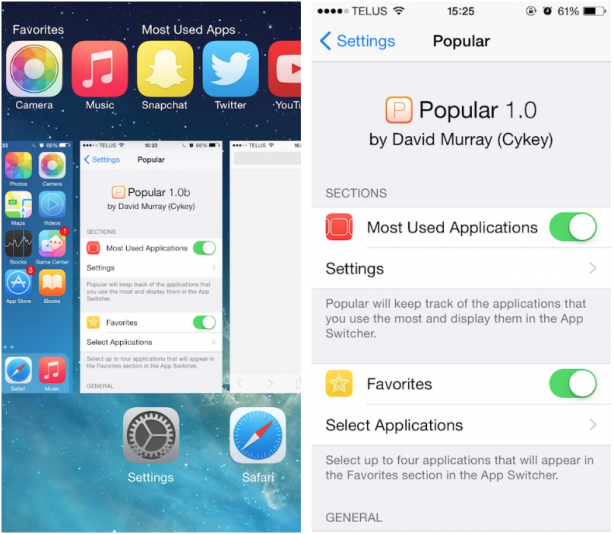 Popular, le migliori app sempre a portata di Switcher – Cydia