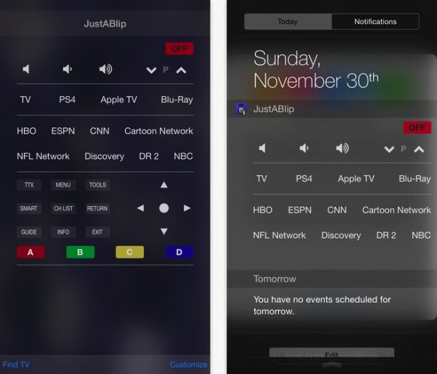 JustABlip: il widget per la tua TV Samsung