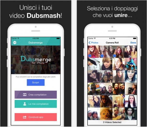 Dubsmerge: l’app per creare compilation di video Dubsmash