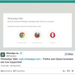La versione web di Whatsapp ora funzionerà anche su Firefox e Opera