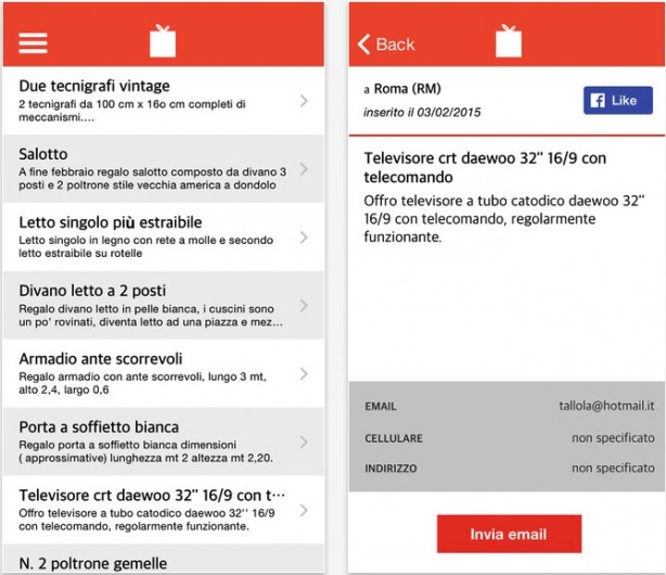 TeloRegalo, l’app per regalare e ricevere oggetti da tutta Italia