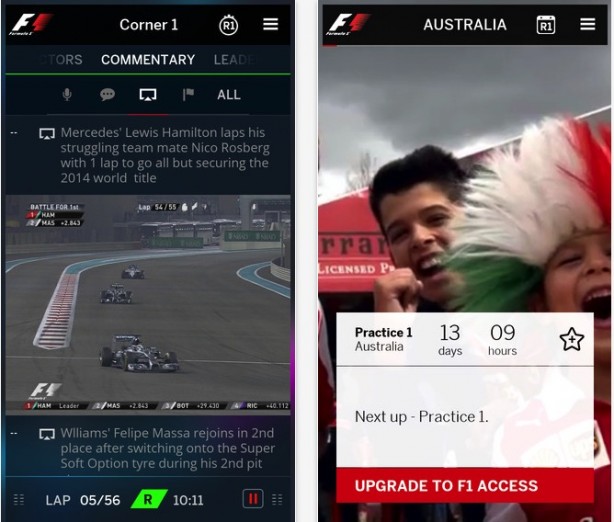 Official F1 2015, l’app ufficiale per seguire il mondiale di Formula 1
