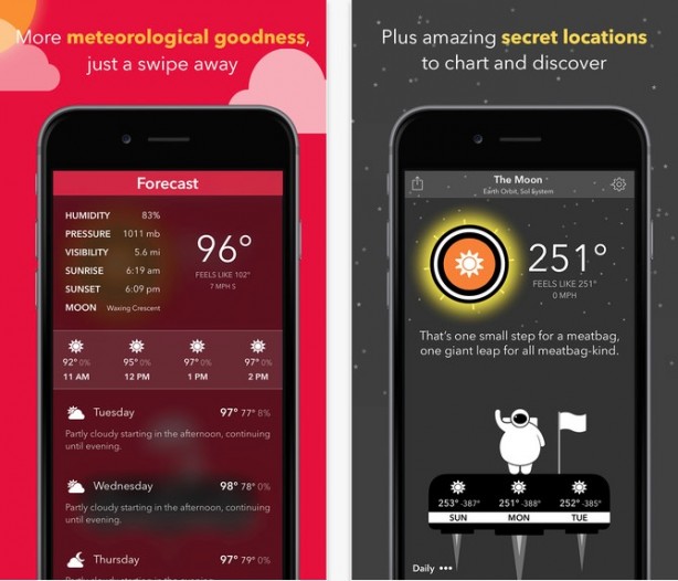 carrot weather iphone change location