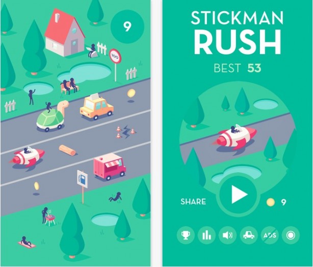 Stickman Rush: per vie trafficate su mezzi fatansiosi