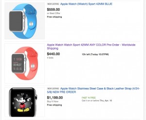 Su eBay già “disponibili” gli Apple Watch a prezzi esorbitanti