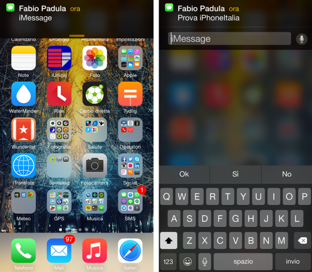 iOS 8.3: migliorata la gestione di “Quick Reply” con “Mostra anteprima” disattivata