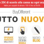 BuyDifferent si rinnova e regala uno sconto da 20 Euro