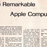 “The Remarkable Apple Computer”, il primo articolo scritto su Apple è del 1977