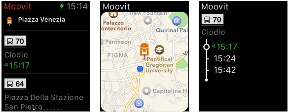 Le informazioni sui trasporti pubblici di Moovit arrivano su Apple Watch