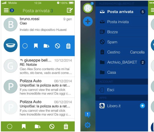 Libero Mail, l’app per gestire tutte le caselle di posta elettronica