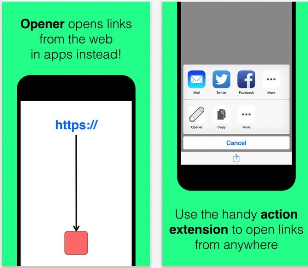 Con Opener puoi aprire i link dal web alle app installate su iPhone