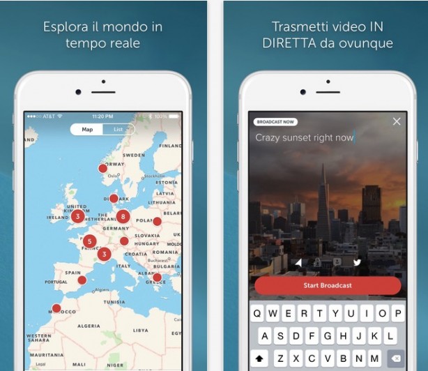 Periscope si aggiorna con la sezione Mappa e la traduzione in italiano