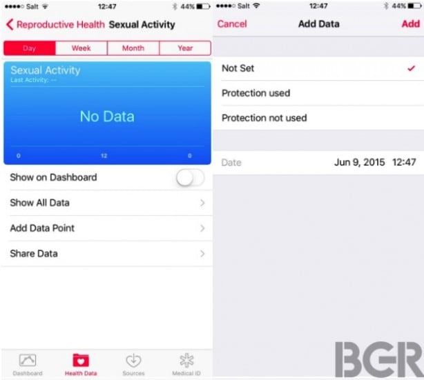 iOS 9: HealthKit consente di gestire anche le attività sessuali