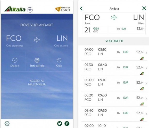 Anche Alitalia consente di salvare le carte d’imbarco su Passbook