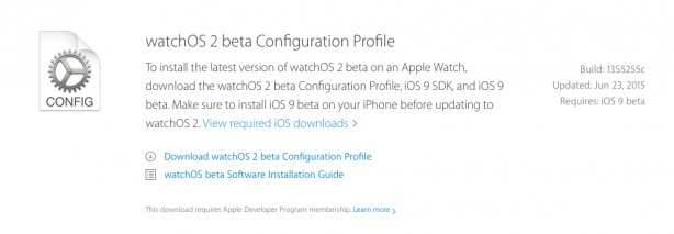 Apple rilascia watchOS 2 beta 2 agli sviluppatori!