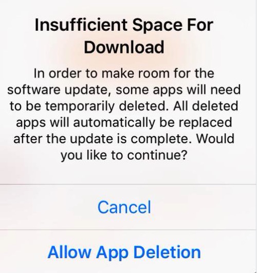 iOS 9 integra un sistema per liberare temporaneamente spazio in fase di aggiornamento