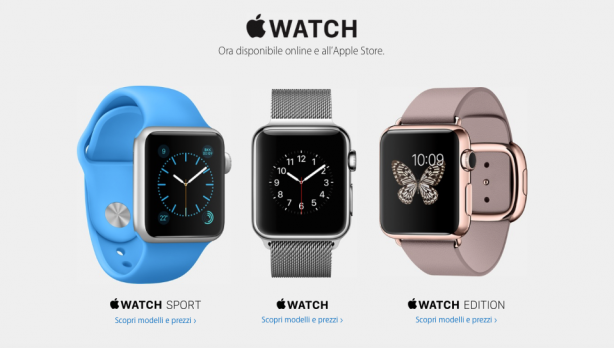 Ecco i prezzi italiani di Apple Watch: da noi costa 20€ in più