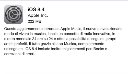 Disponibile iOS 8.4!