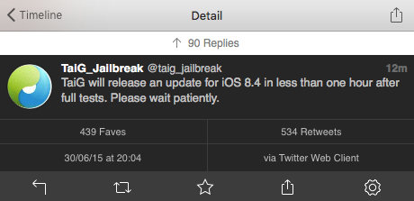 In arrivo anche TaiG per iOS 8.4: “PP25 Ghost è un Jailbreak rubato a noi!”