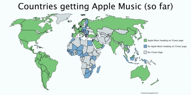 Quali paesi riceveranno Apple Music già dal 30 giugno?