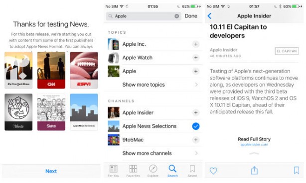 News su iOS 9: ecco le prime info