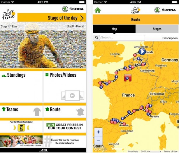 Tour De France 2015: l’app ufficiale by Skoda ora su App Store
