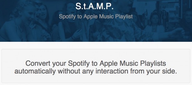 STAMP: importare su Apple Music le playlist di Spotify